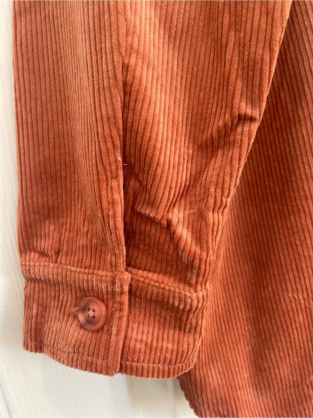 Corduroy Oversized Shacket in Rust - Women Jackets & Coats - Picture 6 of 7